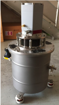 Fig 1: Cryostat 3kW monophasé pour Oscillateur Saphir Cryogénique (CSO)nCrédit : My Cryo Firm